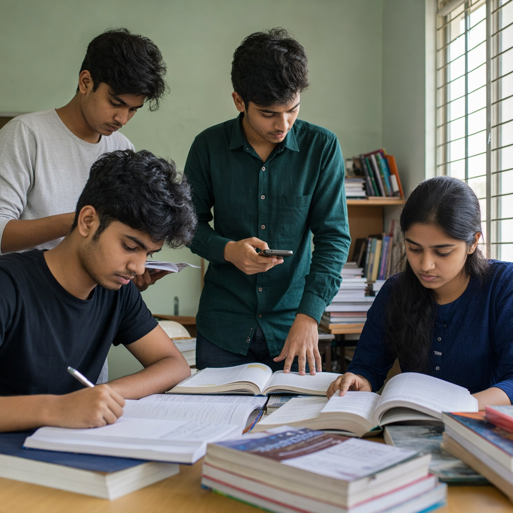 Composite persona illustration of the Students & Exam-Prep audience segment